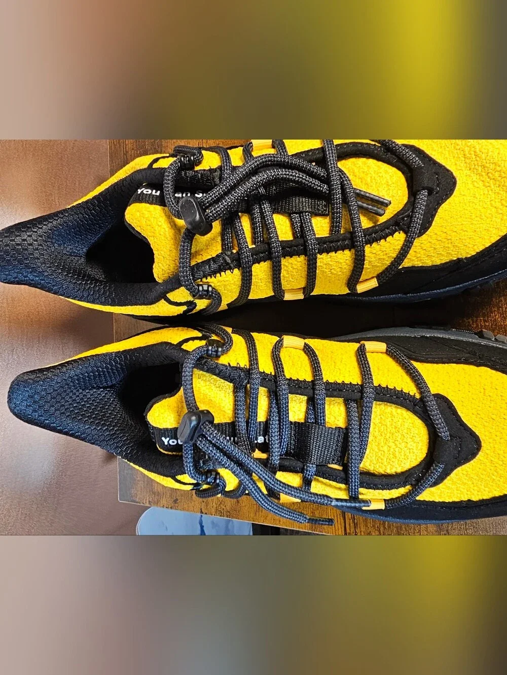 P448 Jackson Vibram Sneakers Yellow Black Chunky Trail Shoes NWT Case